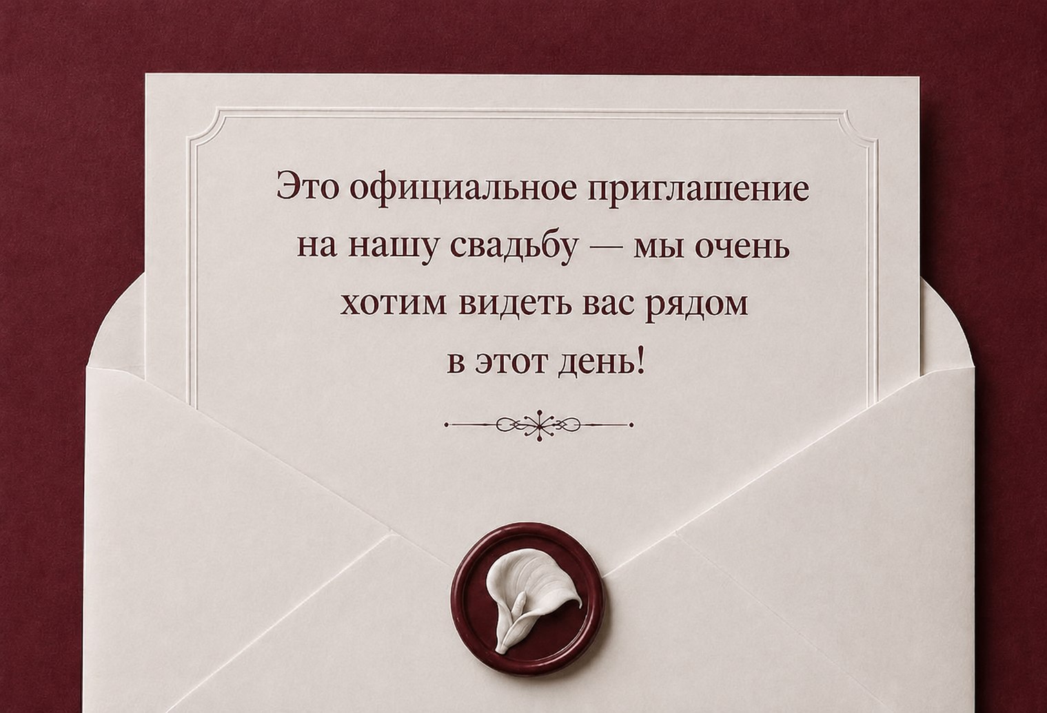 Приглашение на свадьбу